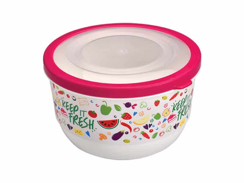 M-1404 TRENDY COLORED FOOD SAVER WITH IML DESIGN Ø 150x90mm 1000 ml