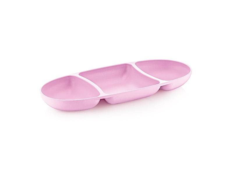 M-274 FROSTED SNACK BOWL (3 divided) (28,2 x 12,5 x 3 CM )