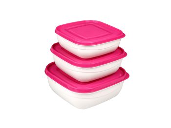 M-955 - SOFT & LOCK SQUARE FOOD SAVER (Set of Three) (1,1 L + 1,6 L + 2,4 L)